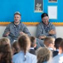 Moncur and Isgrove Visit Holy Rood Primary