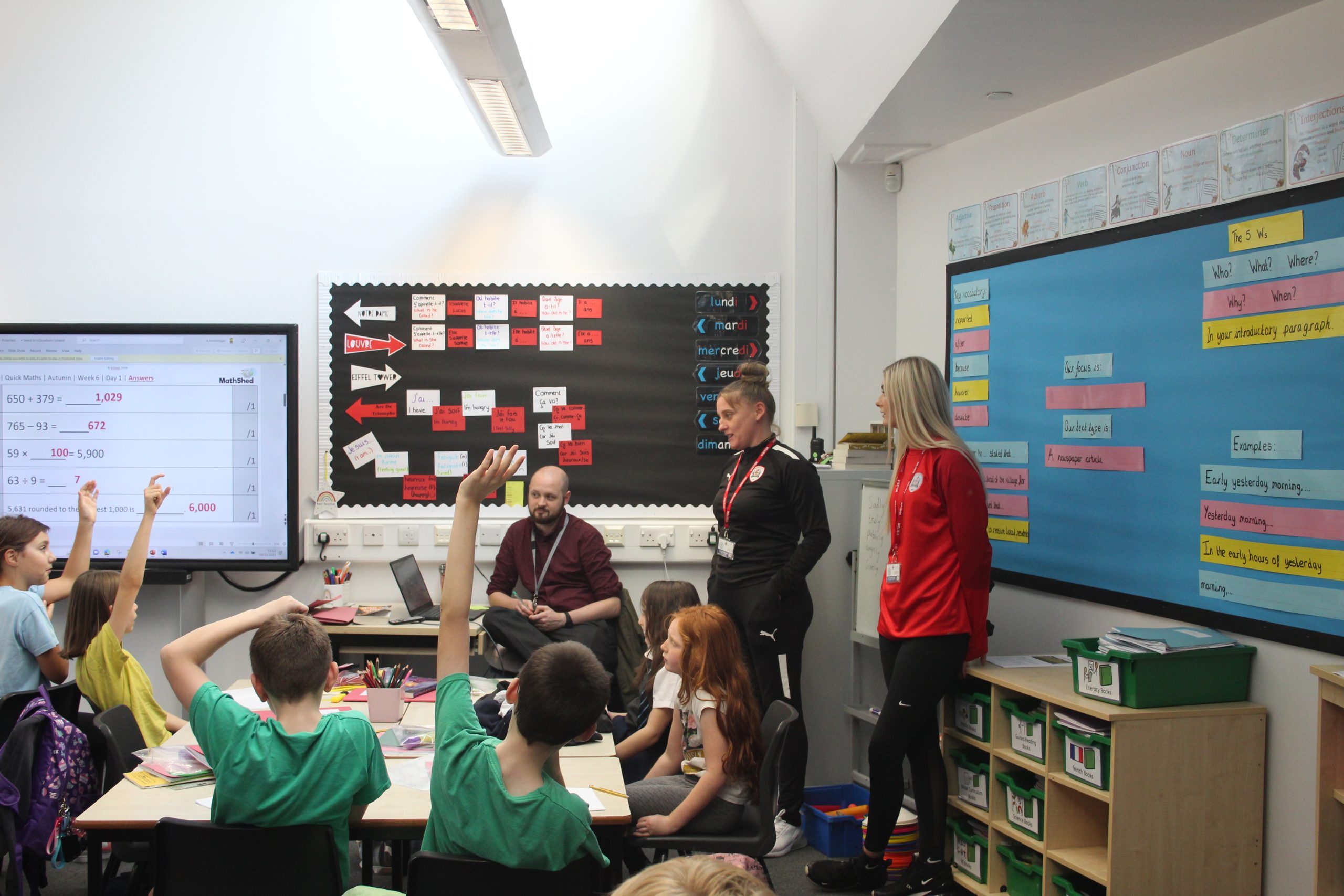 Barnsley FC Women Players visit local primary school for World Mental Health Day