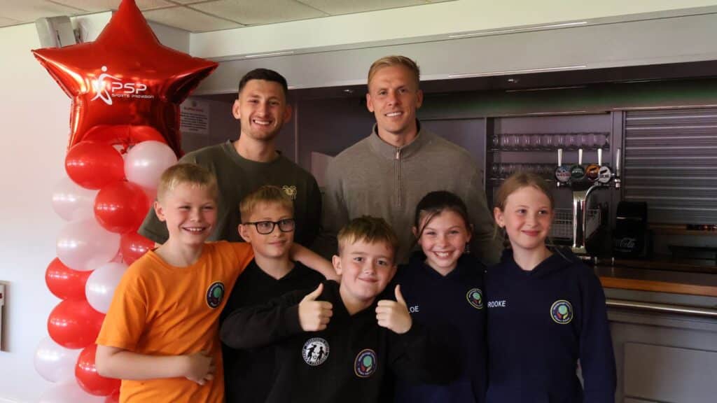 Barnsley FC players join celebration at the Pro-Active School Performance Sports Awards Ceremony