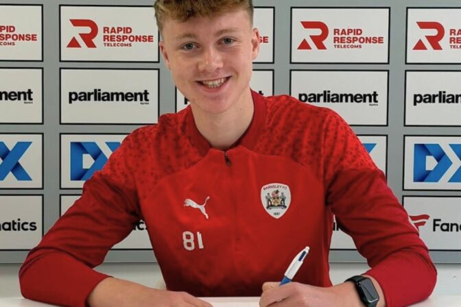 Barnsley FC Community Trust Shadow Scholarship student signs two-year Scholarship with Barnsley FC Academy.
