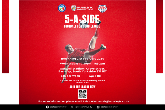 Barnsley FC Community Trust join Football for Good 5-A-Side League
