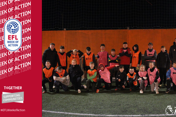 Barnsley FC players visit Premier League Kicks as part of EFL Week of Action