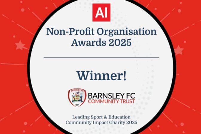 Barnsley FC Community Trust Honoured as Leading Sport & Education Community Impact Charity 2025